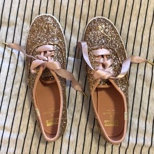 Ked’s X Kate Spade in rose gold with ribbon laces